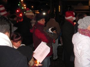 Spotted amongst the carolers...